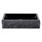 Novatto Square Black Granite Vessel Sink with Chiseled Exterior NOSV-ANSQ - alternate 1